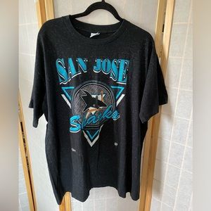 Vintage San Jose Sharks T-Shirt Hockey Unisex